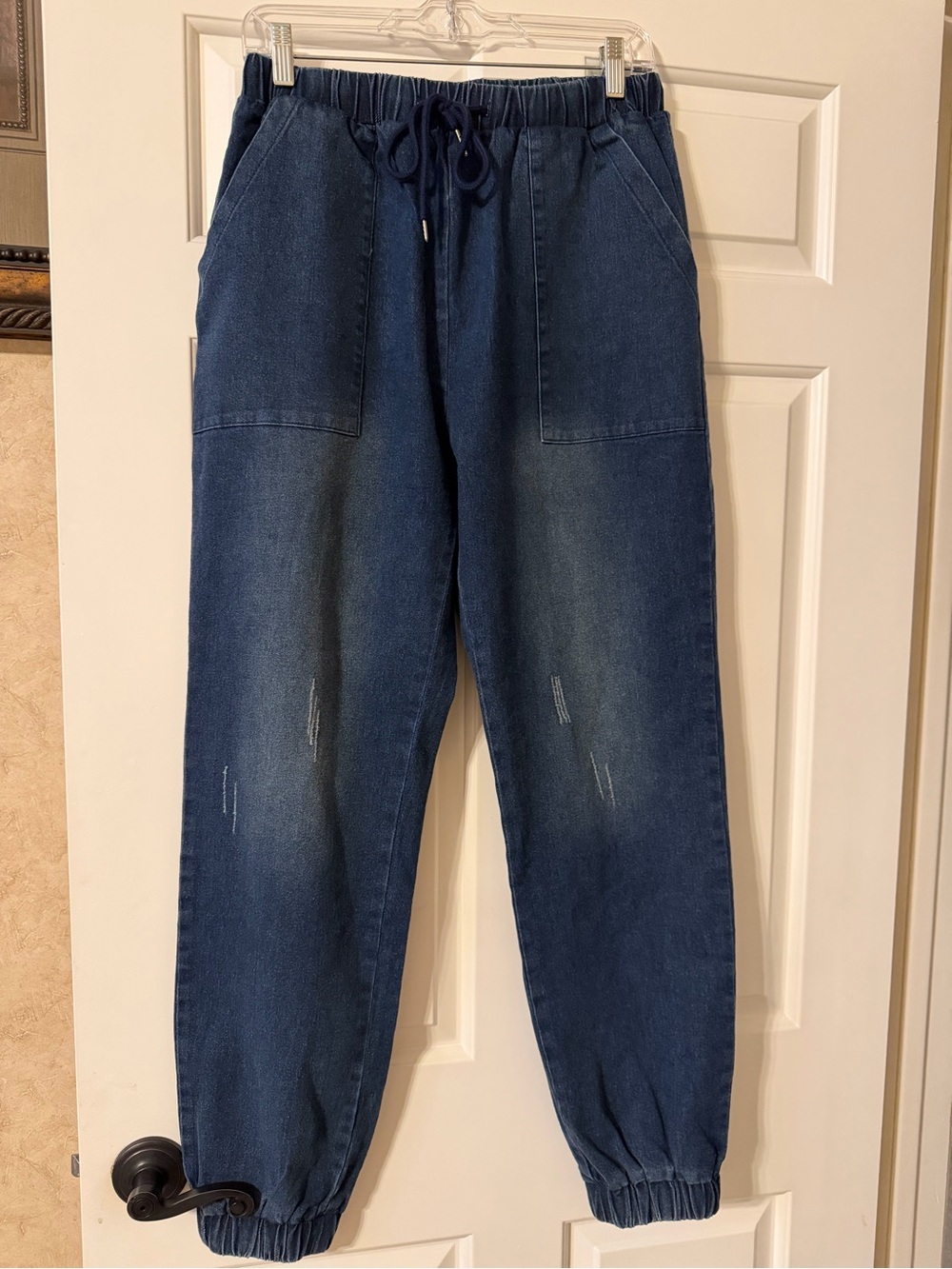 white birch Relaxed Dark Blue Denim Jogger Jeans